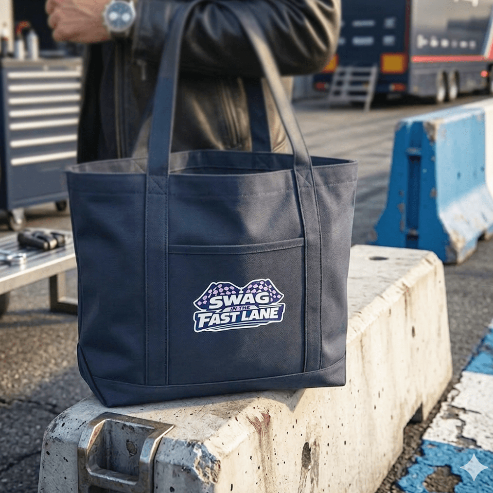 Ripley 10 oz. Recycled Cotton Starboard Tote Bag lifestyle